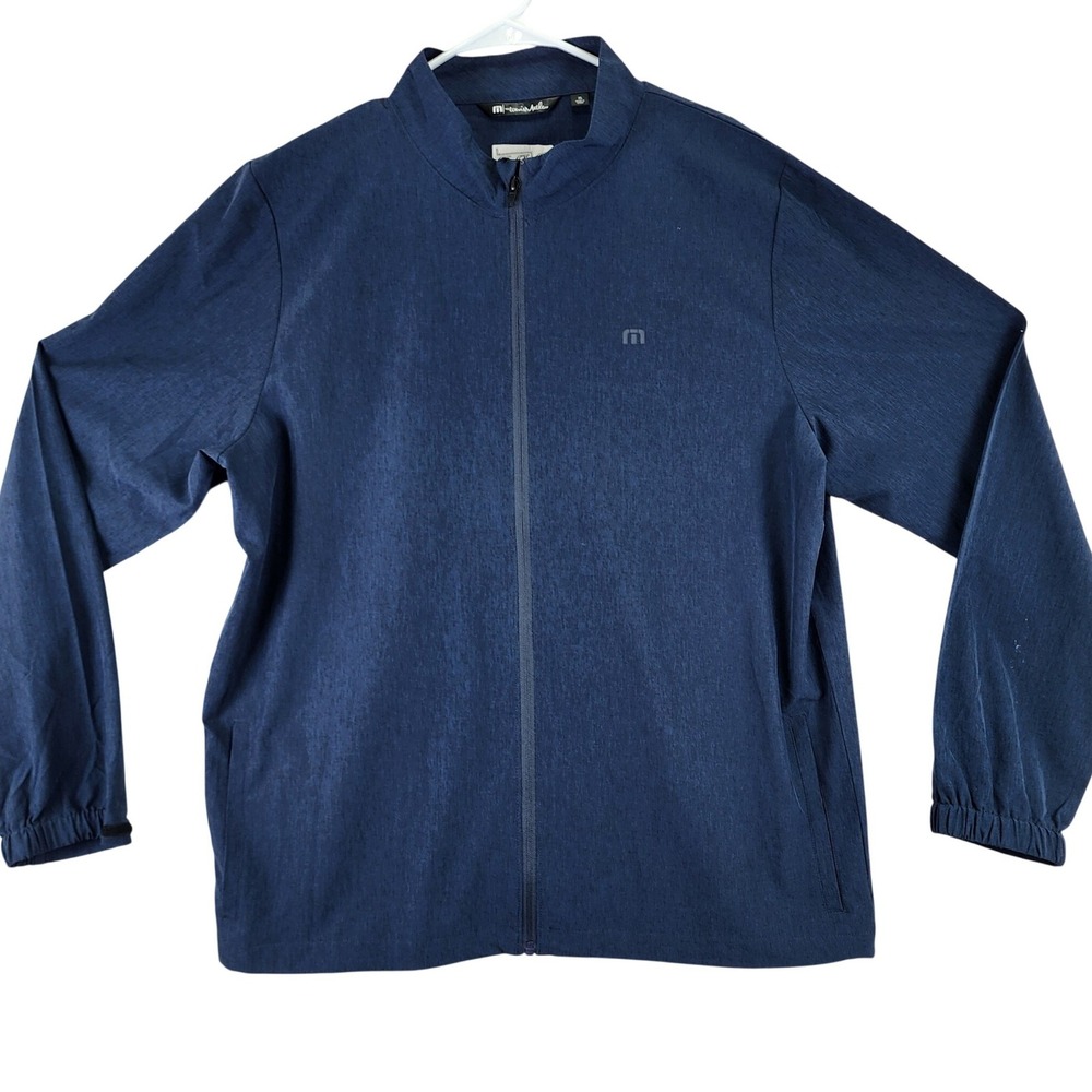 Travis Mathew Mens Blue Zip Up Jacket Golf Athletic Outerwear Size XL‎
